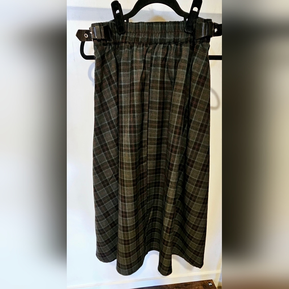 Nightingale Buckled Check Midi Skirt - Picture 7 of 8